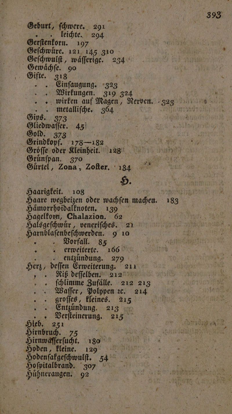 Sehurt, ſchwere. Da | lleichte. 294 Gerſtenkorn. 197 Geſchwuͤre. 121 145. 310 Geſchwulſt, wäfferige. 234 Gewaͤchſe. 90 d Gifte. 318 . Einſaugung. ‚da | Wirkungen. 319 324 metalliſche. 360 Gips. 373 i Gliedwaſſer. 45 Grindkopf. tens Groͤſſe oder Kleinheit. Gruͤnſpan. 370 Gürtel, Zona, Zoſter. 184 2. Haarigkeit. 108 Haͤmorrhoidalknoten. 139 Hagelkorn, Chalazion. 62 Halsgeſchwuͤr, veneriſches. 21 Harnblaſenbeſchwerden. 9 10 „ Vorfall, 85 . erweiterte. 166 entzuͤndung. 0 Herz, deſſen 1 „ „Riß deſſelben. 212 „ ſchlimme Zufaͤlle. ae 213 g Waſſer, Polypen ꝛc. 214 groſſes, kleines. 215 e Entzündung. 213 st Verſteinerung. 213 Hieb. 251 Hir 3 Hirnwaſſerſucht. 180 Hoden, kleine. 19 Hodenſakgeſchwulſt 54 Hoſpitalbrand. 37 Be