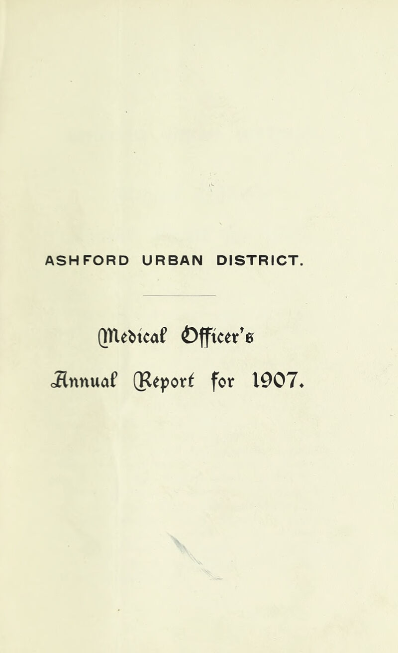 QUebtcaf cHnnuaf for 1907*