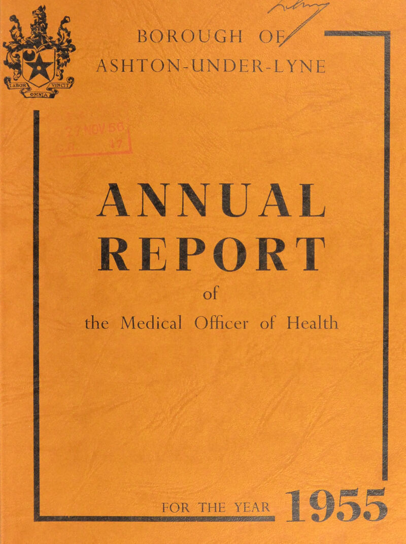 ANNUAL REPORT of the Medical Officer of Health