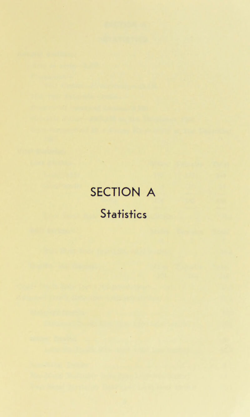 SECTION A Statistics