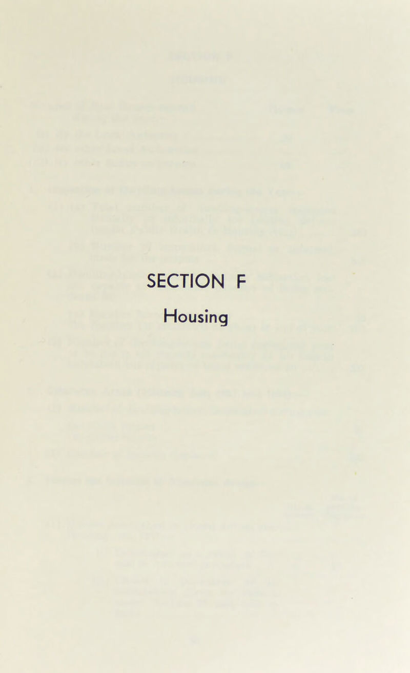 SECTION F Housing