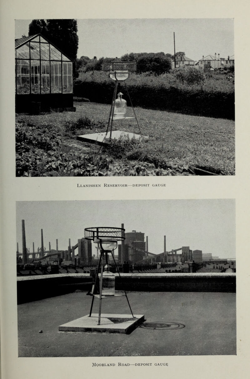 Llanishen Reservoir—deposit gauge Moorland Road—deposit gaug^