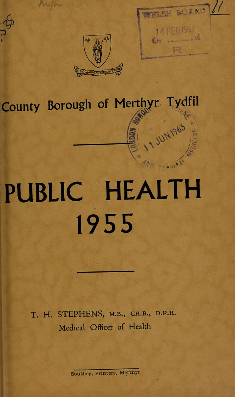PUBLIC HEALTH 1955 T. H. STEPHENS, m.b., ch.b., d.p.h. Medical Officer of Health i