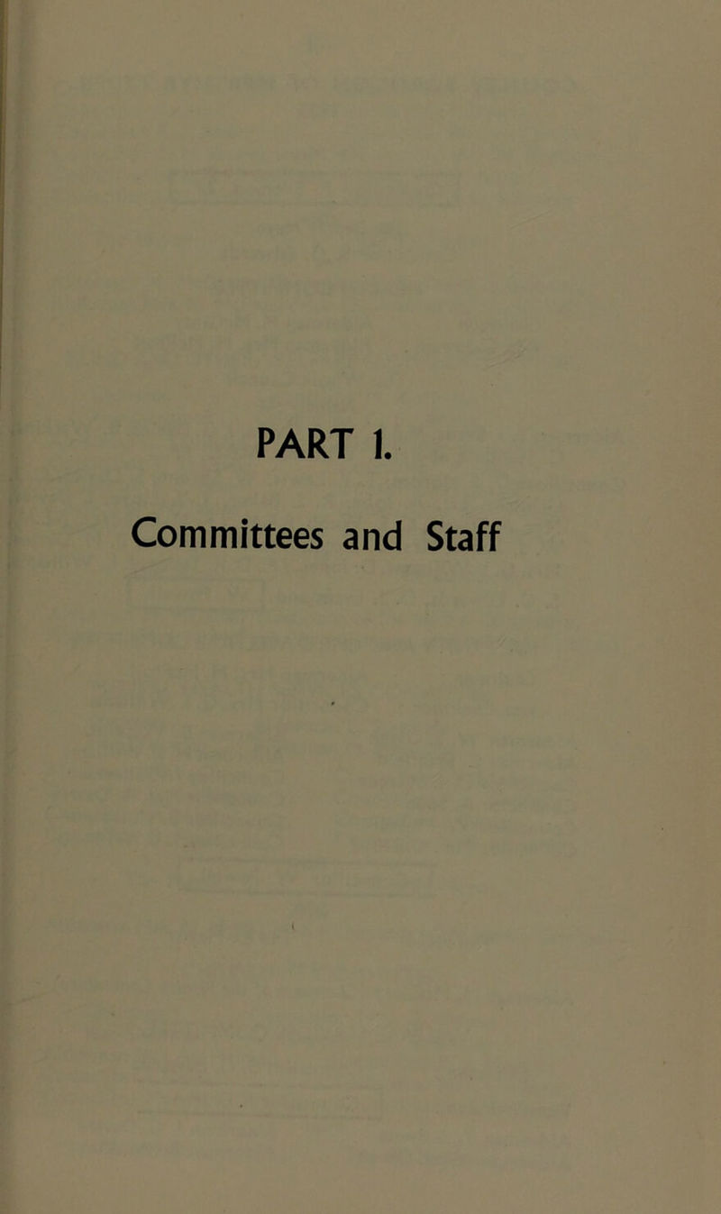 Committees and Staff