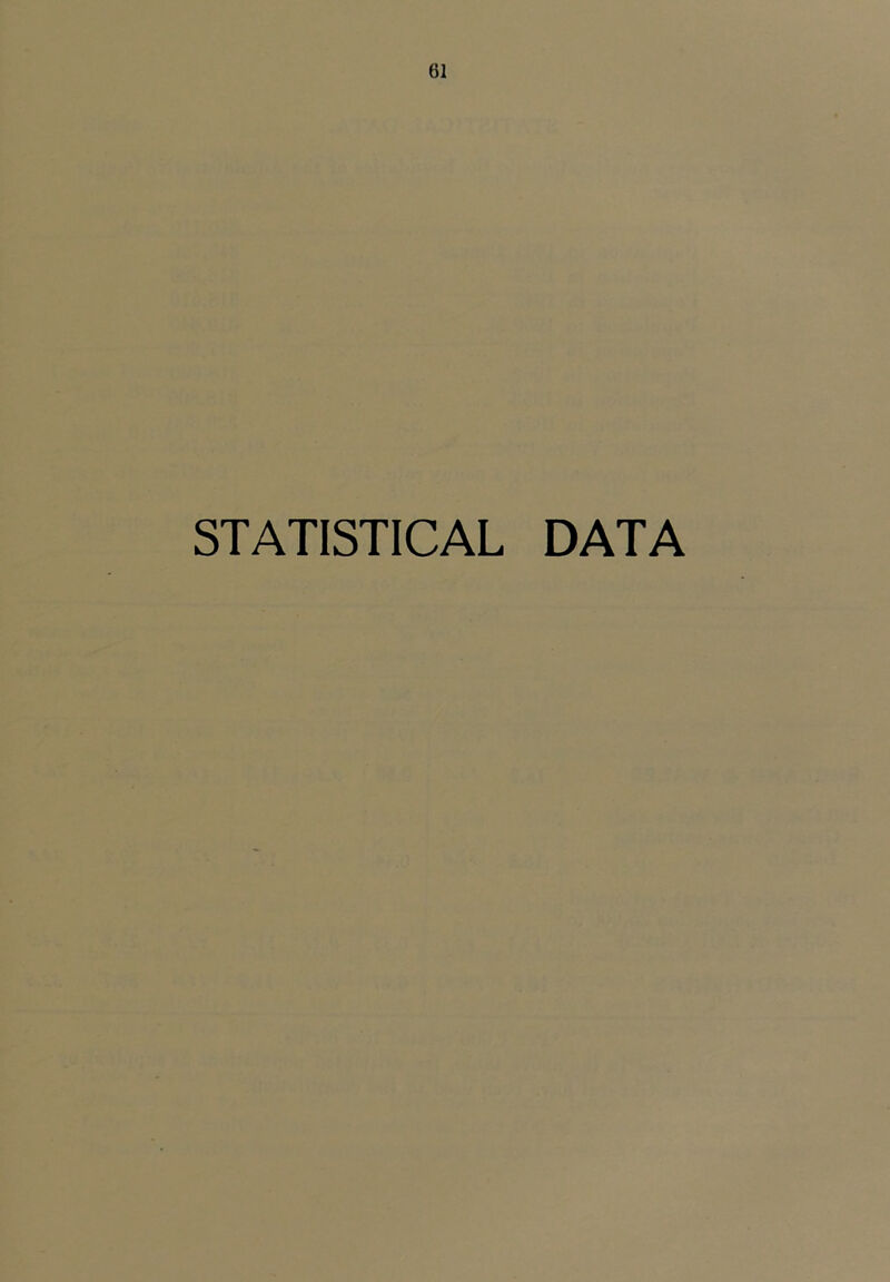 STATISTICAL DATA