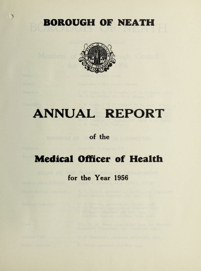 ANNUAL REPORT of the Medical Officer of Health