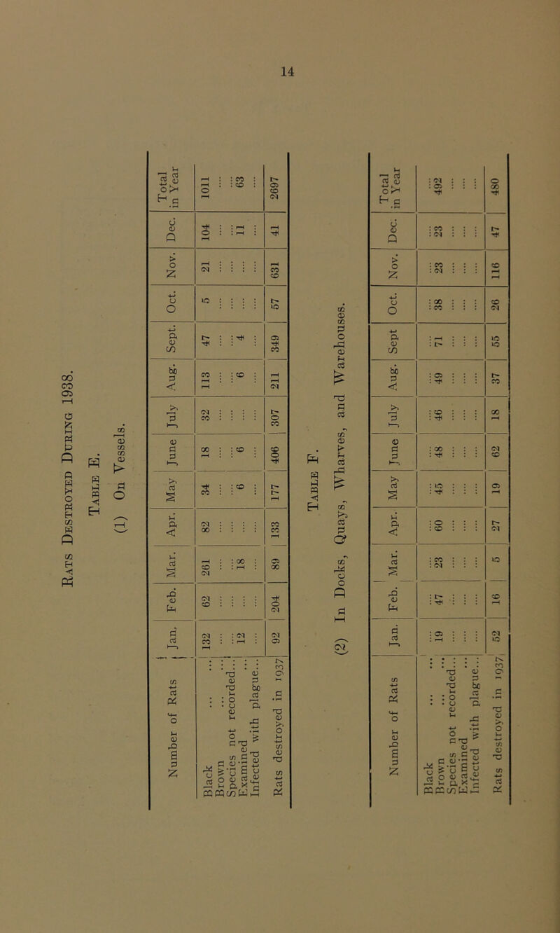 Rats Destroyed During 1938. H H d d ■< Eh <D co CO a> > d O CO <U CO d o rd <X> p-t CS £ ns d cz Pd s id pq EH co <B > d o3 rd OQ KP CZ 2 a <zT rJ^ o o p d M