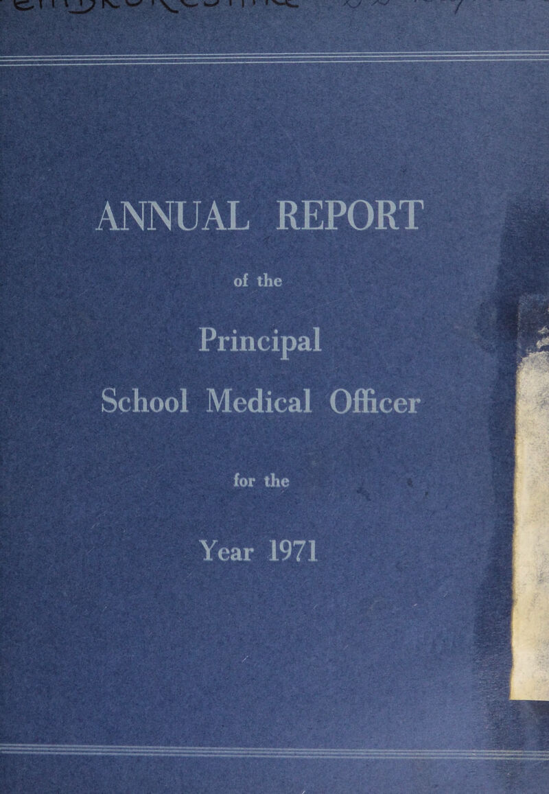 mi 1 ANNUAL REPORT of the Principal School Medical Officer for the Year 1971