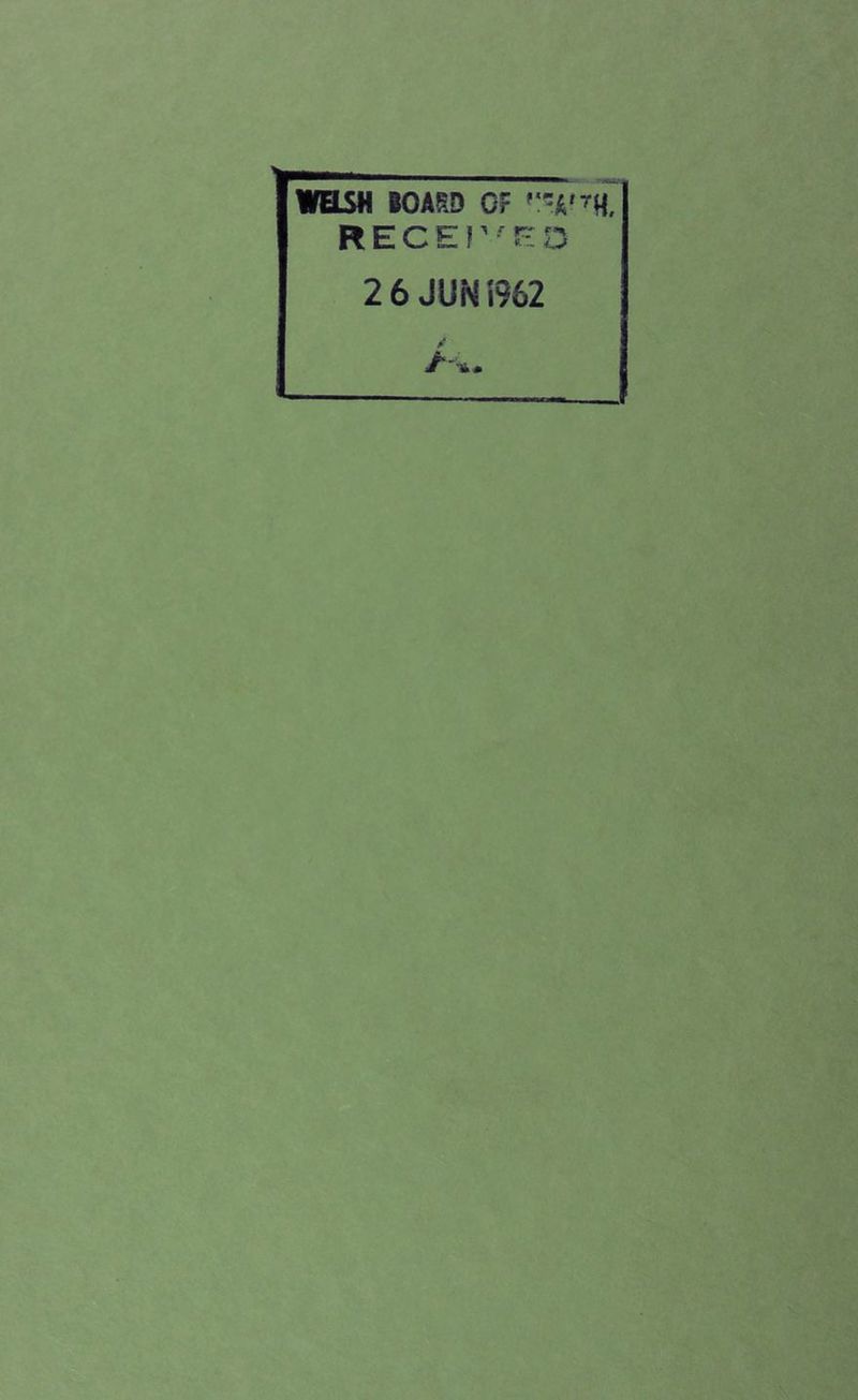 WaSH 10AED CF RECEIVED 2 6 JUN 1962