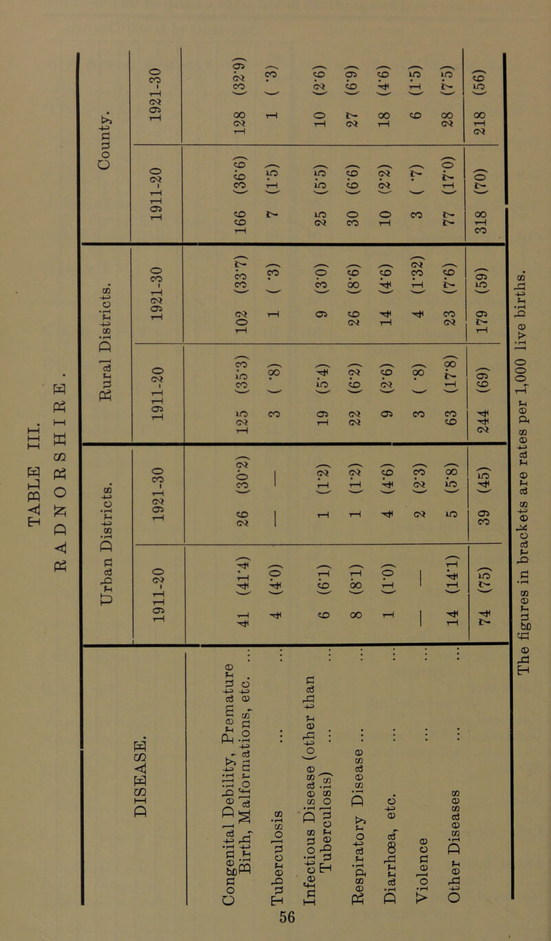 The figures in brackets are rates per 1,000 live births.