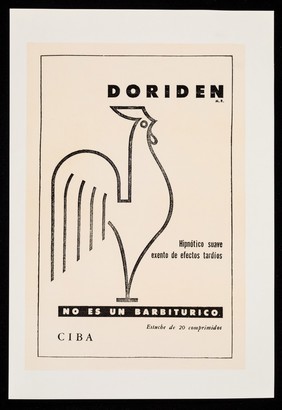 Doriden : hipnótico suave exento de efectos tardios : no es un barbiturico : estuche de 20 comprimidos / CIBA.