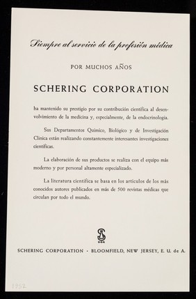 Fuente de energía vital ... Oreton / Schering Corporation.