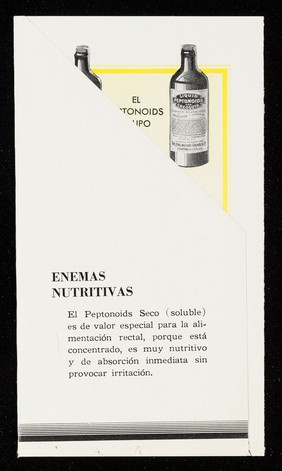 Asimilación rápida : material nutritivo inmediatamente utilizable : Peptonoids Seco (soluble) / The Arlington Chemical Company.