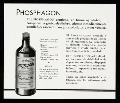 Estimulando la energia nerviosa : Phosphagón / The Arlington Chemical Company.