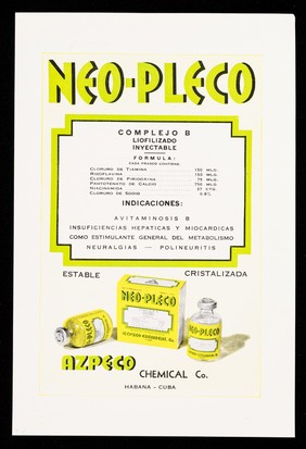 Tubilin diuretico hepato-renal : Neo-Pleco ... / Azpeco Chemical Company.