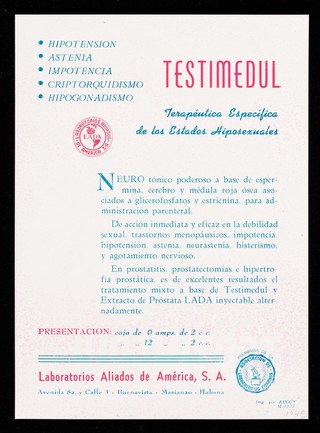Testimedul LADA  / LADA, Laboratorios Aliados de América, S.A.