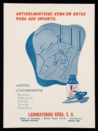 Antihelminticos Kuba en gotas para uso infantil / Laboratorios Kuba.