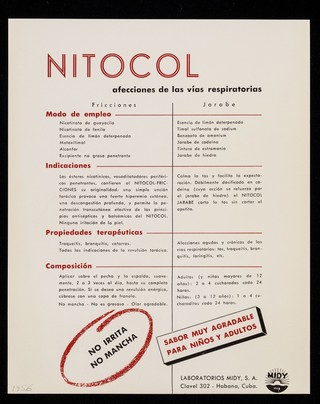 Nitocol : fricciones - jarabe / Laboratorios MIDY.
