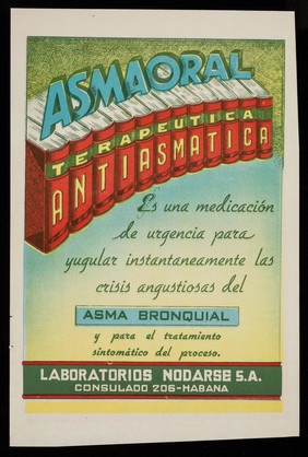 Antialergicos Nodarse : Asmaoral : terapeutica antiasmatica ... / Laboratorios Nodarse S.A.