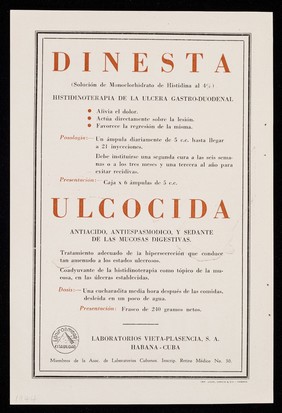 Dinesta : via digestiva : Ulcocida / Laboratorios Vieta-Plasencia, S.A.