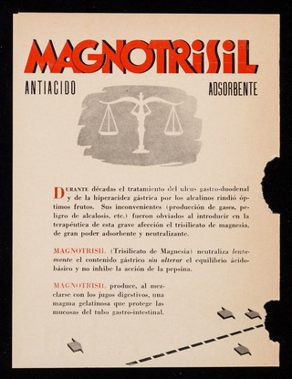 Magnotrisil : acidez gastrica normal / Laboratorios Vieta-Plasencia, S.A.