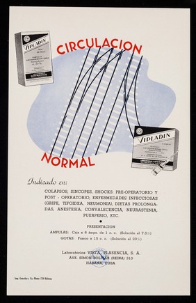 Vipladin : estimulante de los aparatos circulatorio y respiratorio ... / Laboratorios Vieta-Plasencia, S.A.