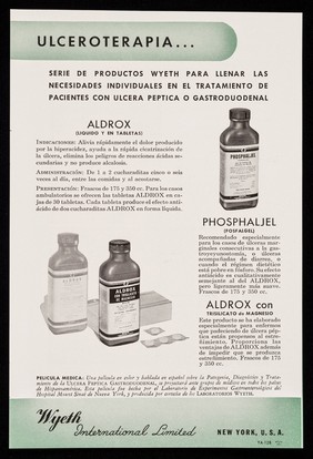 Ulceroterapia : serie de productos Wyeth para llenar las necesidades individuales en el tratamiento de pacientes con ulcera peptica o gastroduodenal / Wyeth International Limited.