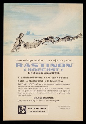 Festavital, el primer polivitamínico con minerales, factores lipotrópicos y enimas pancreáticas ... : Festal, el enzimático-digestivo en grageas con capa entérica : Para un largo camino... la mejor compañia, Rastinon "Hoechst" : el antidiabético oral de relación óptima ... / Hoechst AG ; representantes: Quimica Hoechst de Mexico, S.A.