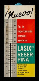 Nuevo! : En la hipertensión arterial esencial Lasix Reserpina : disminuye la presión arterial y aumenta la esperanza de vida Lasix / Hoechst AG.