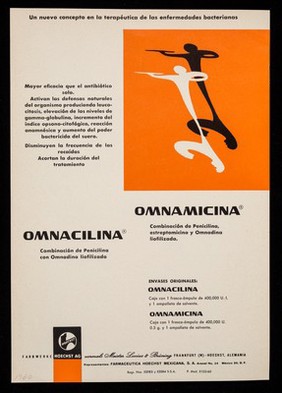 La llave del éxito en la terapéutica del dolor, la inflamación, la fiebre y el reumatismo, Neomelubrina : Un nuevo concepto en la terapéutica de las enfermedades bacterianas ... Omnacina ... Omnacilina / Hoechst A.G. ; representantes: Farmaceutica Hoechst Mexicana, S.A.