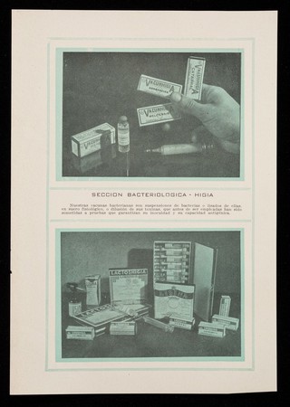 Sección bacteriologica - Higea / Laboratorios Higia, S.A.