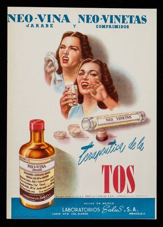 Neo-Vina Jarabe y Neo-Vina Comprimidos : terapeutica de la tos / Laboratorios Salus S. de R.L.