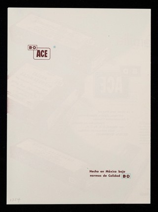 A la profesión médica y farmaceútica : conozca la familia "B-D Ace" / Mapad, S.A.