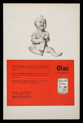 Olac, formula rica en proteínas con Dextro-Malto ... : Dextro-Malto ... carbohidrato modificador formulado especificament para alimentación infantil / Mead Johnson International.