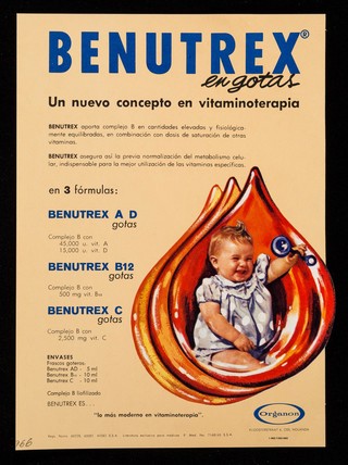 Benutrex en gotas, un nuevo concepto en vitaminoterapia : Orgabolin tabletas, gotas / Organon.