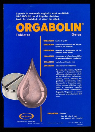 Benutrex en gotas, un nuevo concepto en vitaminoterapia : Orgabolin tabletas, gotas / Organon.