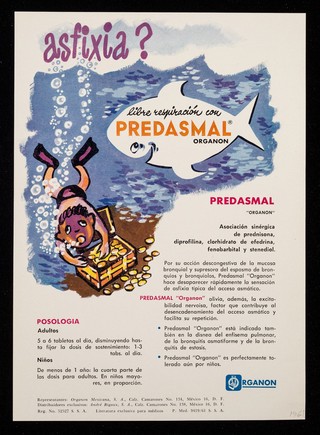 Asfixia? Libre respiración con Predasmal Organon : Benutrex B12 ... / Organon.