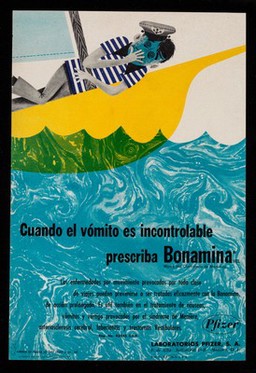 Cuando el vómito es incontrolable prescriba Bonamina ... : Terramicina SF, Tetracyna SF ... suprime más rápidamente la infección, favorece la convalencia / Laboratorios Pfizer, S.A.