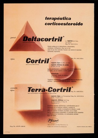 Terapéutica corticoesteroide Deltacortril ... Cortril ... Terra-Cortril ... : Para el stress, fortalezca al paciente Complejo B, Terramicina SF, Tetracyna SF / Laboratorios Pfizer, S.A.