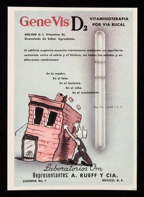 Gene Vis D2 : vitaminoterapia por via bucal ... / A. Rueff y Cia.