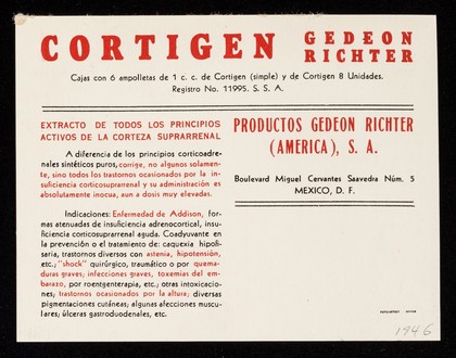 Cortigen / Gedeon Richter (América), S.A.