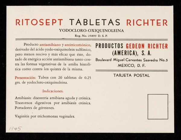 Ritosept / Gedeon Richter (América), S.A.
