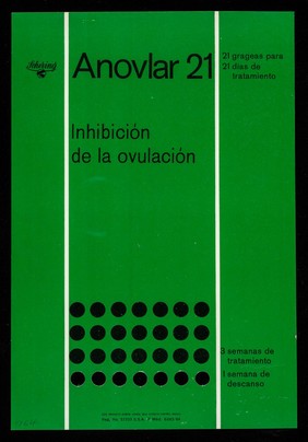 Anovlar 21 ... : inhibición de la ovulación / Schering.