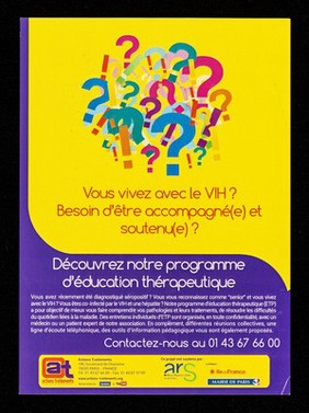 Vous vivez avec le VIH? Besoin d'être accompagné(e) et soutenu(e)? : Découvrez notre programme d'éducation thérapeutique / Actions Traitements.