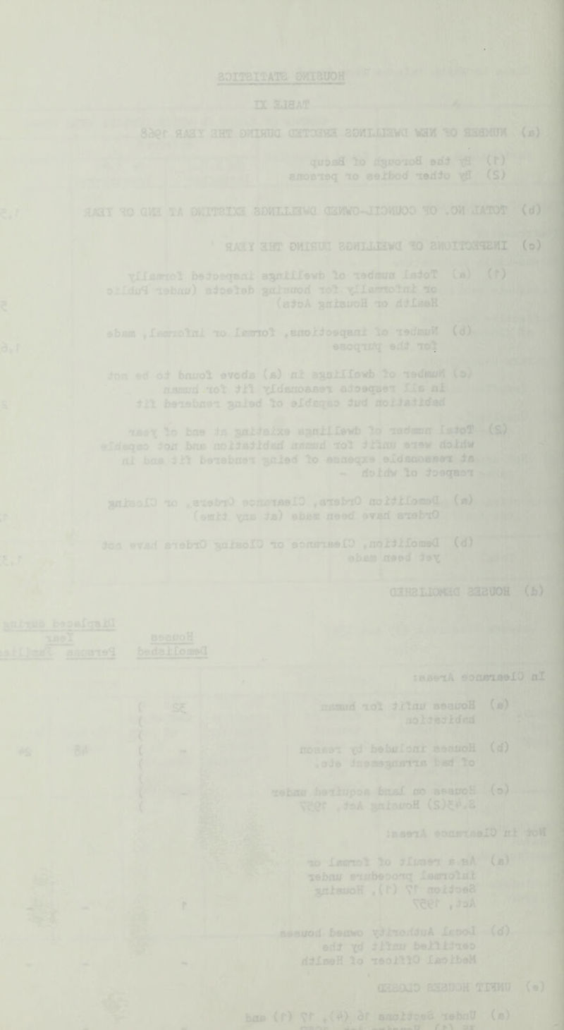 •>i»' i ^'.S;|:..v' ;l ! i' 2DITSITAT8 DHiagOg ' ^ «•*«» ^~ IX aosAT W- p^^ 3 \ ^».-, — 8d^r ^A3Y ZRT D^$ma oaT33a3 aoKLLiawa van ^ HaanuM (b) 'i 4 quoBS lo^ risiJoaoS 9di yfi (T)’ Itf afl08*ieq no solbod imdio x|Gt (S) mp -^_ I® suay *i0 QiE TA OKITEIXi aOWLLEIVia aaWWO-JIOWlOO JATOT (d)'' J ’’ * aA3X 3HT DMISITXI aOMUJaWG 10 8V!'JlT0a«JB«l (o) V m. 'Ijj ■« . ^ ^ ^iBaiol b«5oeqani: aytillowb lo nodma ladoT Cb; oildo^i nobotf) sdoBlBb ^oi^QUod noli ^^iBarsoXnA no^. n (adoA sajtauoH no d^lBoH •boa flaanolaJt no iBrnnol ,suioxdoBq«al Xo nddourH (d) •Boqnx/q odd nol »• don Bd od bouol ovedB (b) ni a:^JL££e%(f> Xo xsdnuH (o) nBBwd-noy ddl xidanoBBBn aioBqaBn IIb oi 4 fti bonebnen ^nied Xo BldsqBO dud aoiSMisdMd *iB*t lo bn« dB sBidexxB ajviillBwb Xo nedntm Lmtof' (S), oldBqBO ioit bttB aoidadidad ojimtd nol dilmi «n»w doidw , ni bflB dil b»nBbnen ^i«d to eaaeqzB 9-ldaxioaB*« da ■'iK. - rioldw lo doBqaon •>« mLtooIO no f^aTBirtO BcaanBalO ,anafanO aoidlloaaiJ (b) (Bsid xd* abac aaod avail anabnO .'4 »nil don avail anabnO ^laoXO no aoiurtaalO ,noiidi£oaia(I (d) 'VJS^' > - ebaiB naad dax ' 9SP a^HBLiaaa 3330oh (b) * . ^ MOtnub baoaJqmlfl naaT ai[j«8l auoanal aaeuoH badaUoaaO 84 rjsaud tol film aaauoH (a) no£r«;?id«d *' ,1 ^ , 'is5» - . '‘iw i nosaan xd babulonl aaaiioH (d) a*i«s ir gaajOBTXB bad .lo £ - .1 ff nabau baniupoa bnaX no bbbsjoB (a) h -S. sniBUoH (S)^4.a ? O ^ ' J CJ.; , *' laaanA aocanaalO' iri ^ioll ‘i if I no laariol Tto dXuaan a bA (a)* > ’ nabflu anubaoonq lamoXiiX ^ ^lauoH ,(f“) noidoaS ,*da •'<;? ■i aaaifod baowo x^i^nodduA XxooJ (d) addixd dblflo ballldnao ^ • jTj ridXaaH lo naolllO Xaobb^ * . • !‘j  aaaOJD B.12UOH TIWIO (a) baa (r) ,(4)^ aooXdoab nabnO (a)