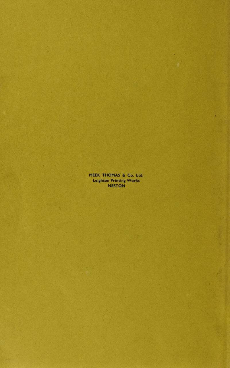 MEEK THOMAS & Co. Ltd. Leighton Printing Works NESTON