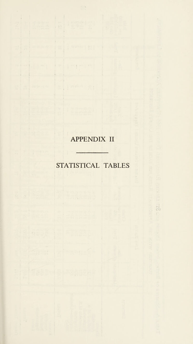 STATISTICAL TABLES