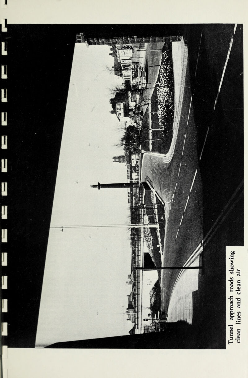 Tunnel approach roads showing clean lines and clean air