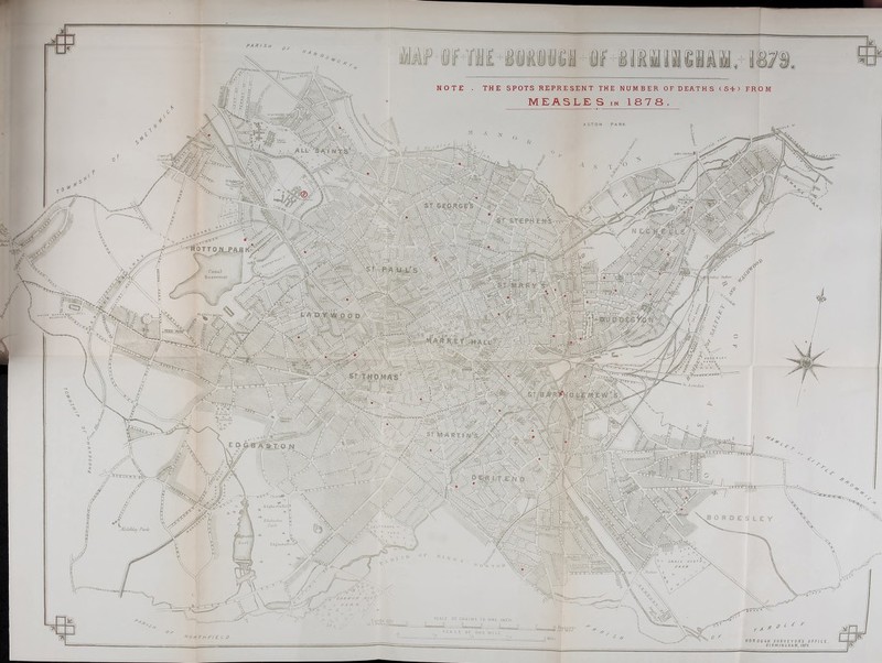 parish PARK ASTON Ct'vif/fif* OTTO CanaJ B^serroir SUthott BCStSVOlB ! on itoh J» ‘7 Botanir^ rifiK rhinrl^fc tId^1»a«toaHAUf Kiliil’uxfon Fnrf, CAlTHOHPt Kd^butooKKii iMALI HI AT H f'AH H i Sfti/i/ft scale; ?o Chains to one inch 00 ROUGH SURVEYOR’S OEFICE SlRNilHGHAhf. tors . THE SPOTS REPRESENT THE NUMBER OF DEATHS