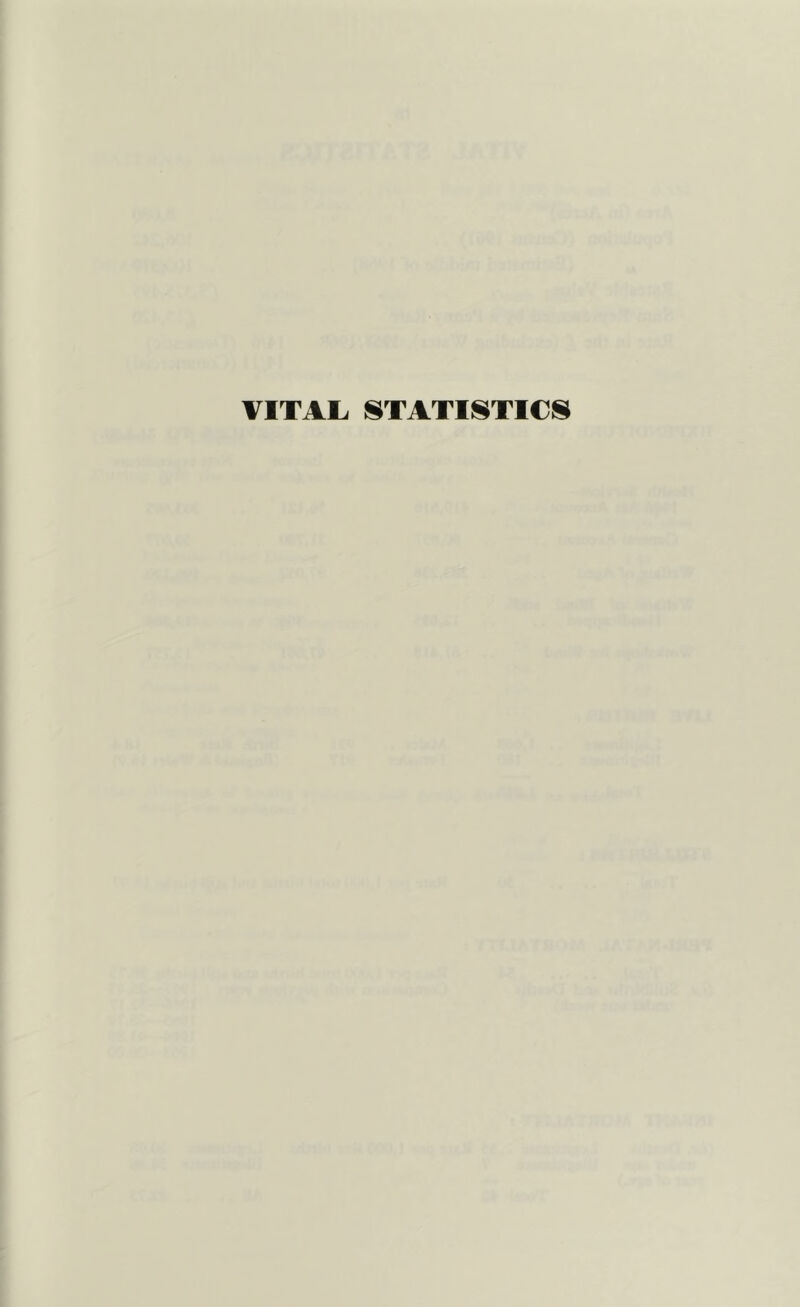 VITAL STATISTICS